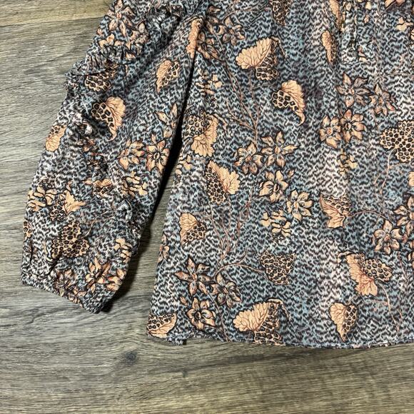 ULLA JOHNSON Manet Ruffled Floral Print Blouse Size 0 Multicolor - Picture 4 of 13